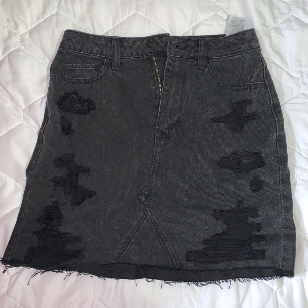 Black Denim Skirt (Hollister)